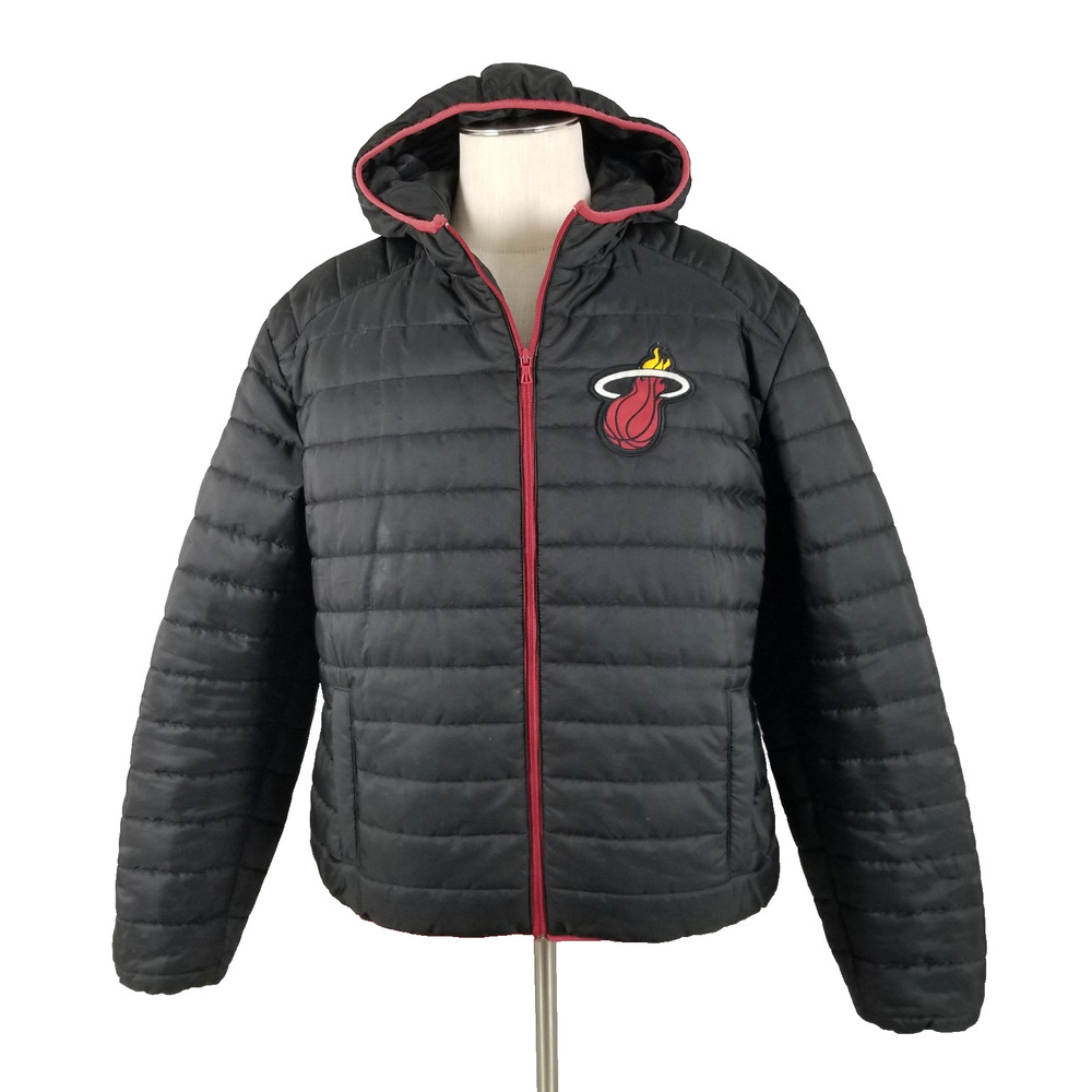 Miami Heat Jacket Mens XL NBA Basketball Puffer Hooded 2012 Eastern‎ Champs